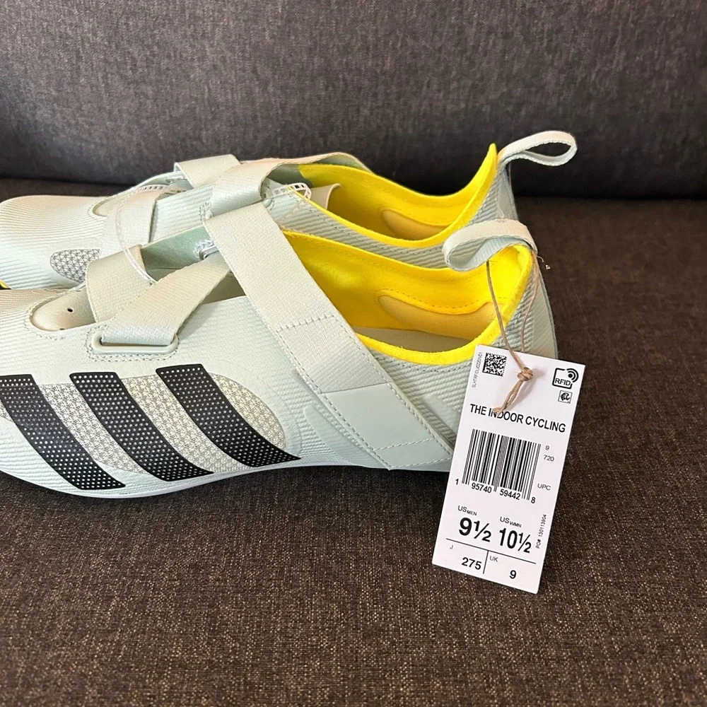 ($150) Adidas The Indoor Cycling Shoe Mens 9.5 / Womens 10.5 Green Yellow GX1668
